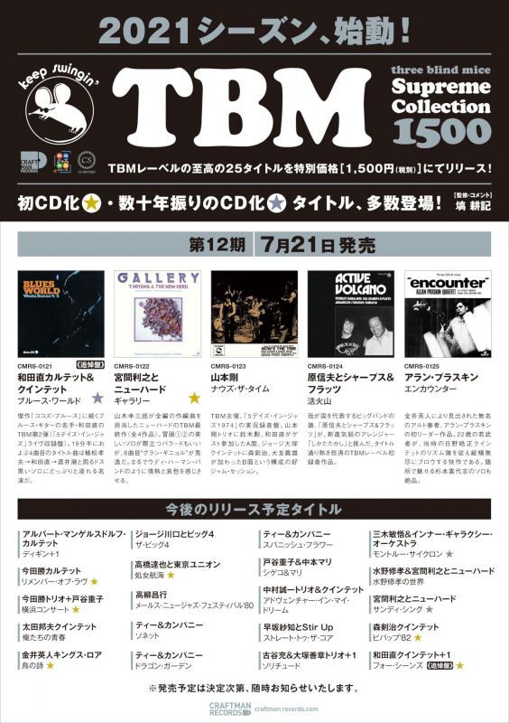 画像: 【three blind mice Supreme Collection 1500】CD 宮間 利之とニューハードTOSHIYUKI MIYAMA NEW HARD   /  GALLARY　ギャラリー